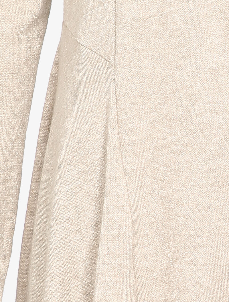 Asymmetrisch peplum gilet met haaksluiting - Beige - Image 3