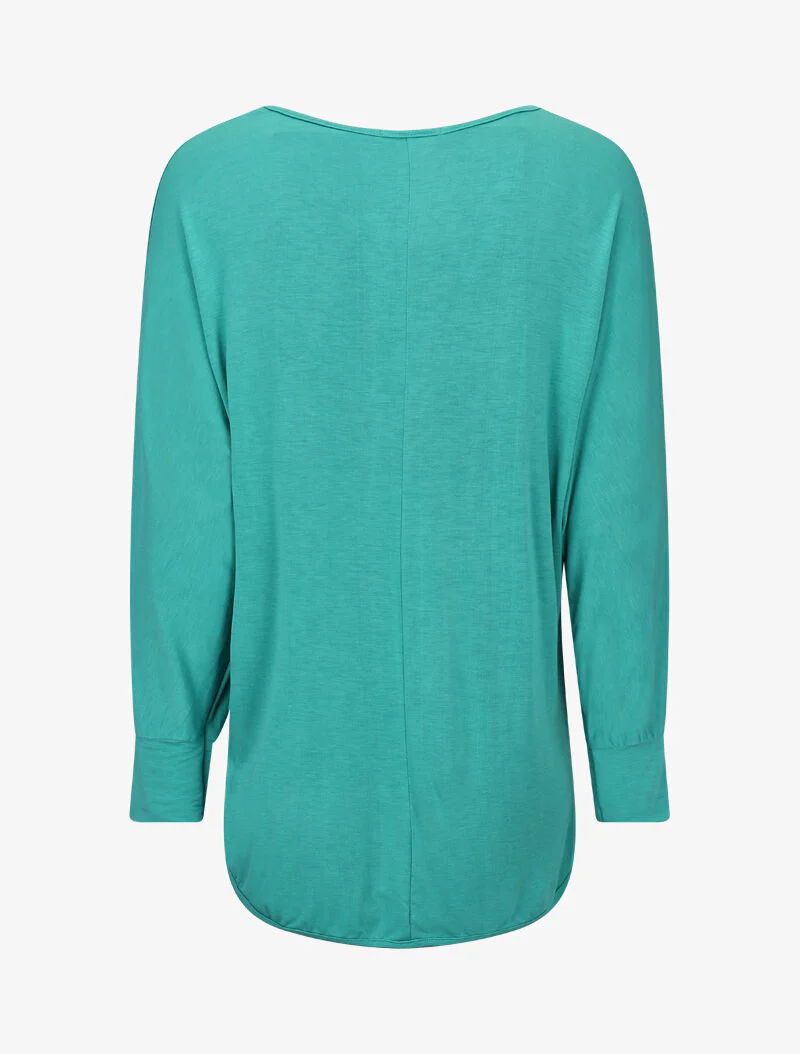Asymmetrisch top met rits - mintgroen - Image 3