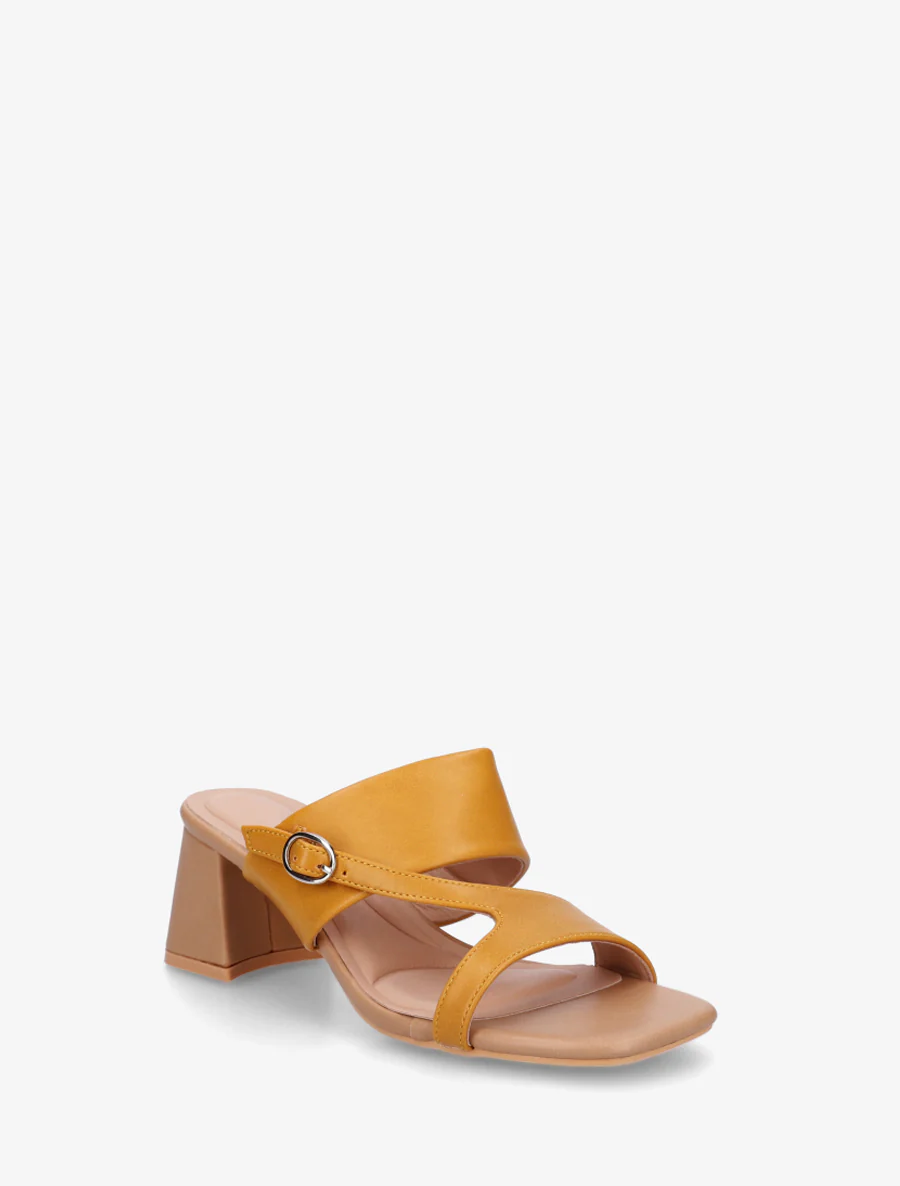 Asymmetrische enkelband sandalen - Beige - Image 2