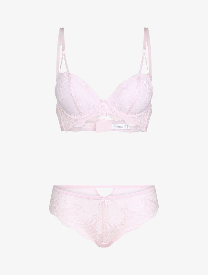 Barok kantenset - roze