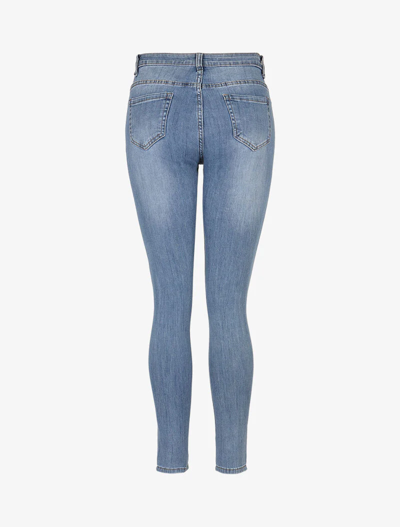 Basic hoge taille jeans - licht denim - Image 4
