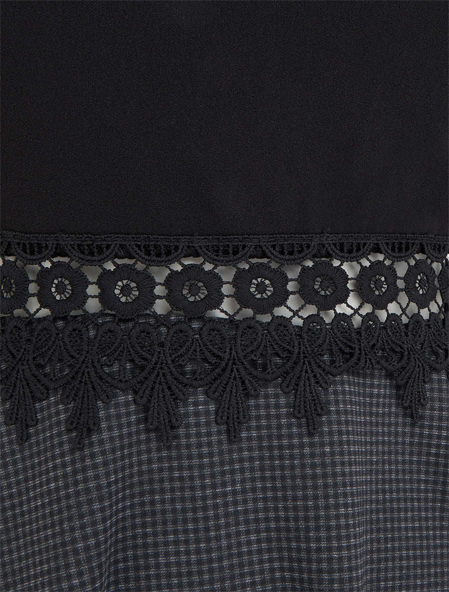 Basic jurk maat kant - Zwart - Image 3