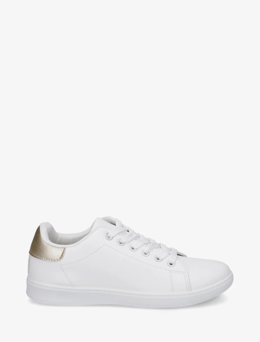 Basic sneakers van imitatieleer - Goud
