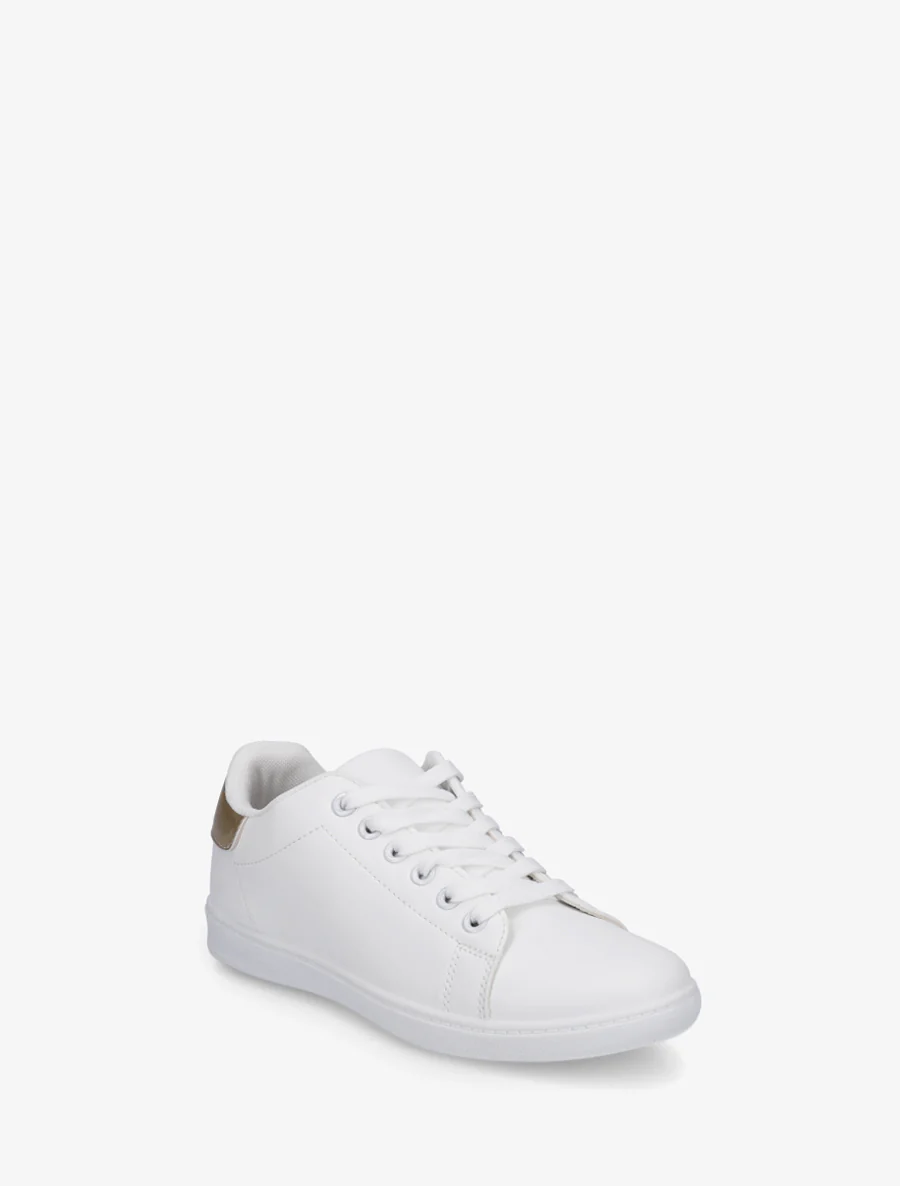 Basic sneakers van imitatieleer - Goud - Image 2