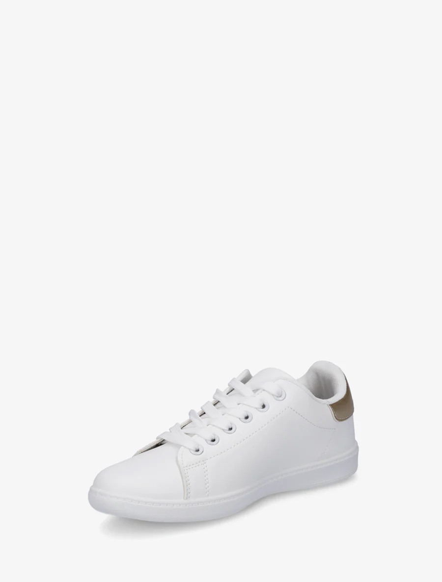 Basic sneakers van imitatieleer - Goud - Image 3