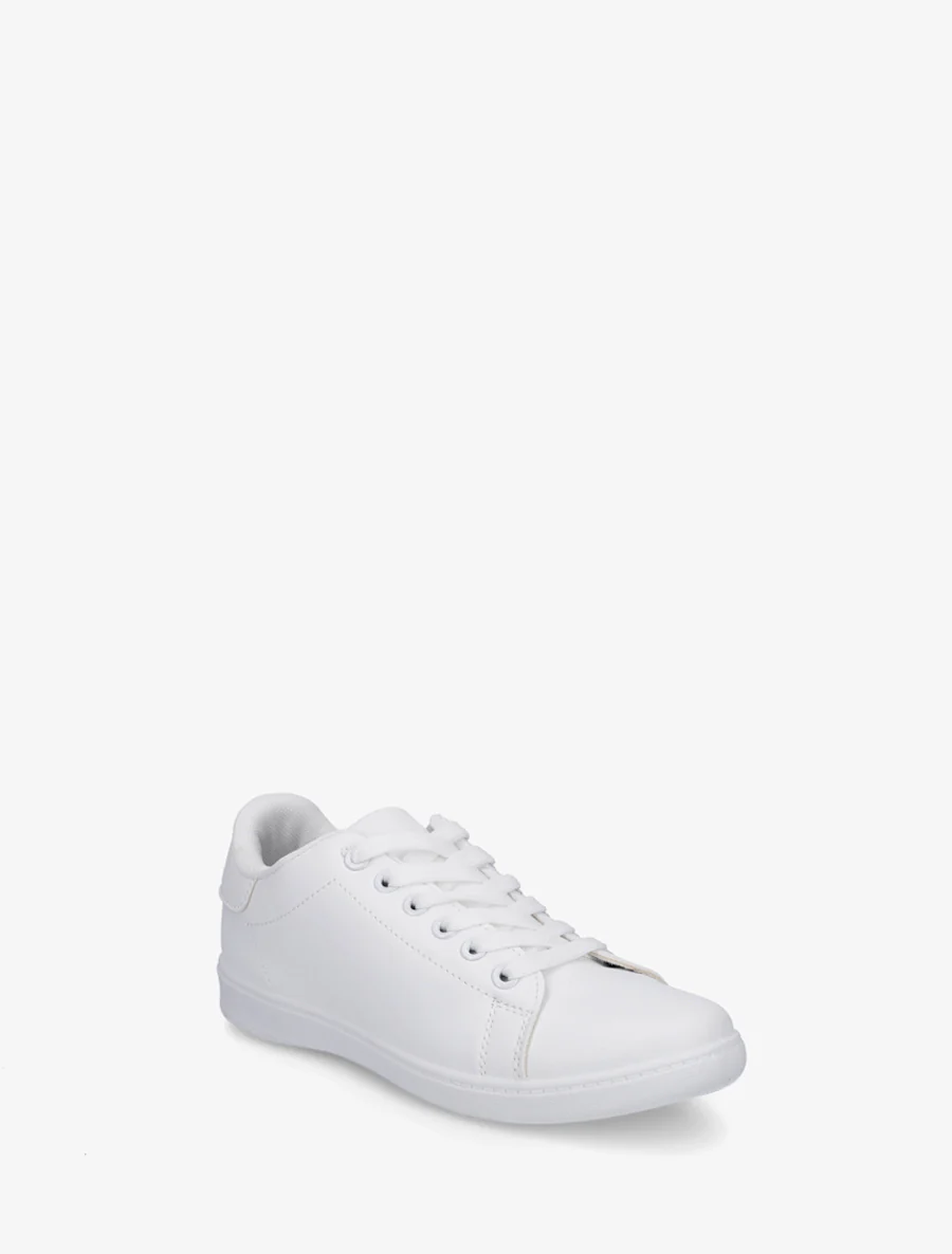 Basic sneakers van imitatieleer - Wit - Image 2