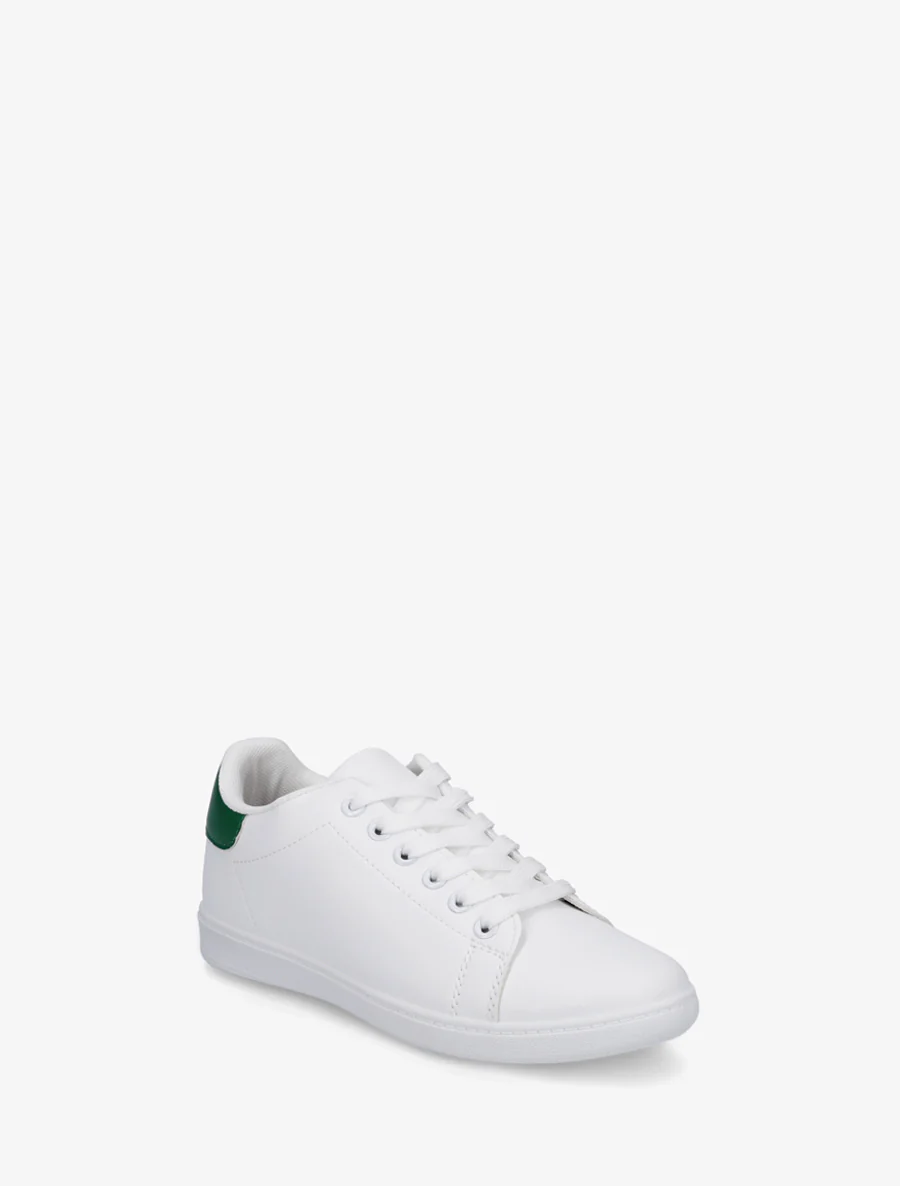 Basic sneakers van imitatieleer - Groen - Image 2