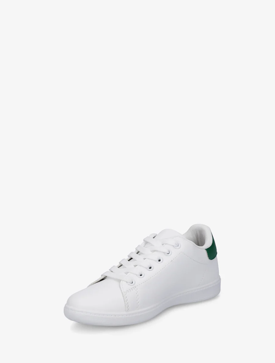 Basic sneakers van imitatieleer - Groen - Image 3