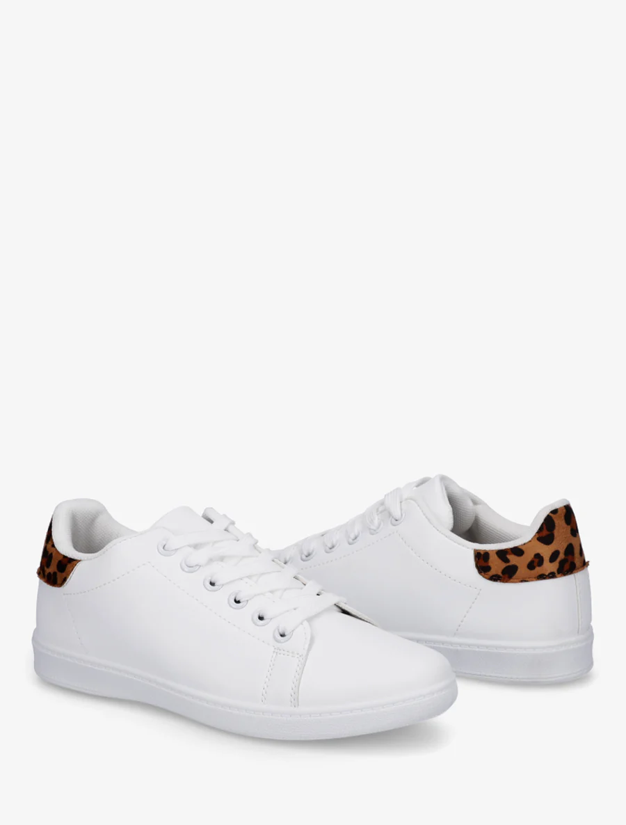 Basic sneakers van imitatieleer - Kameel - Image 4
