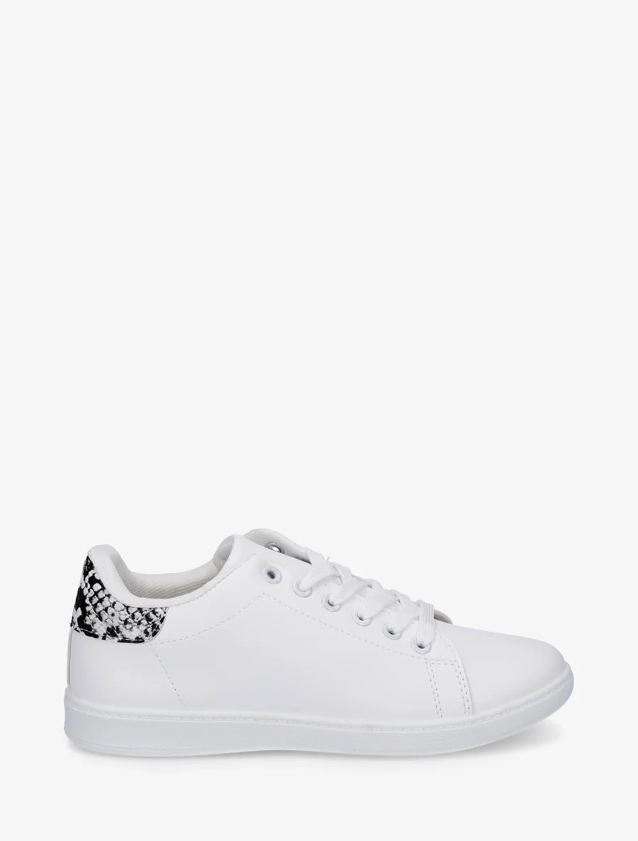 Basic sneakers van imitatieleer - Beige