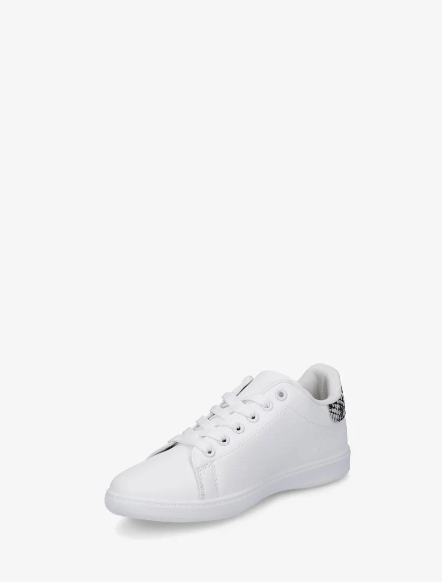 Basic sneakers van imitatieleer - Beige - Image 3