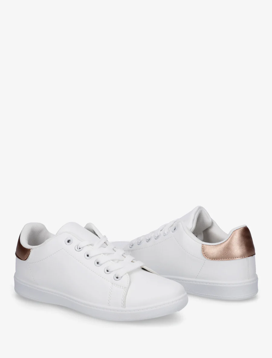 Basic sneakers van imitatieleer - Roségoud - Image 4