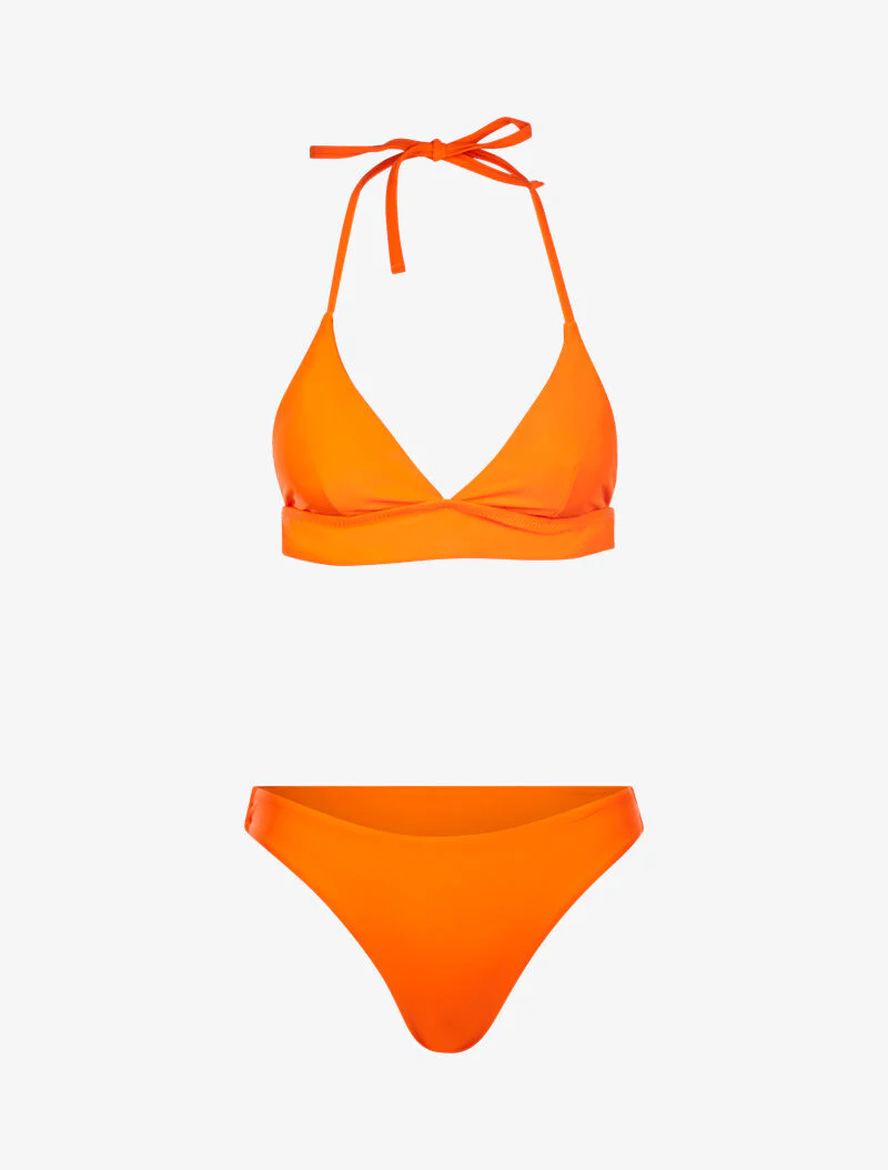 Driehoekige bikini effen - oranje