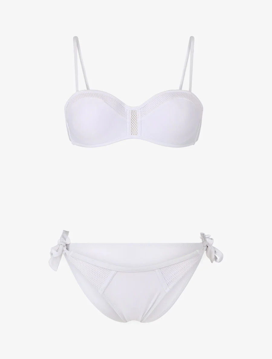 Bikini met kanten detail - Wit