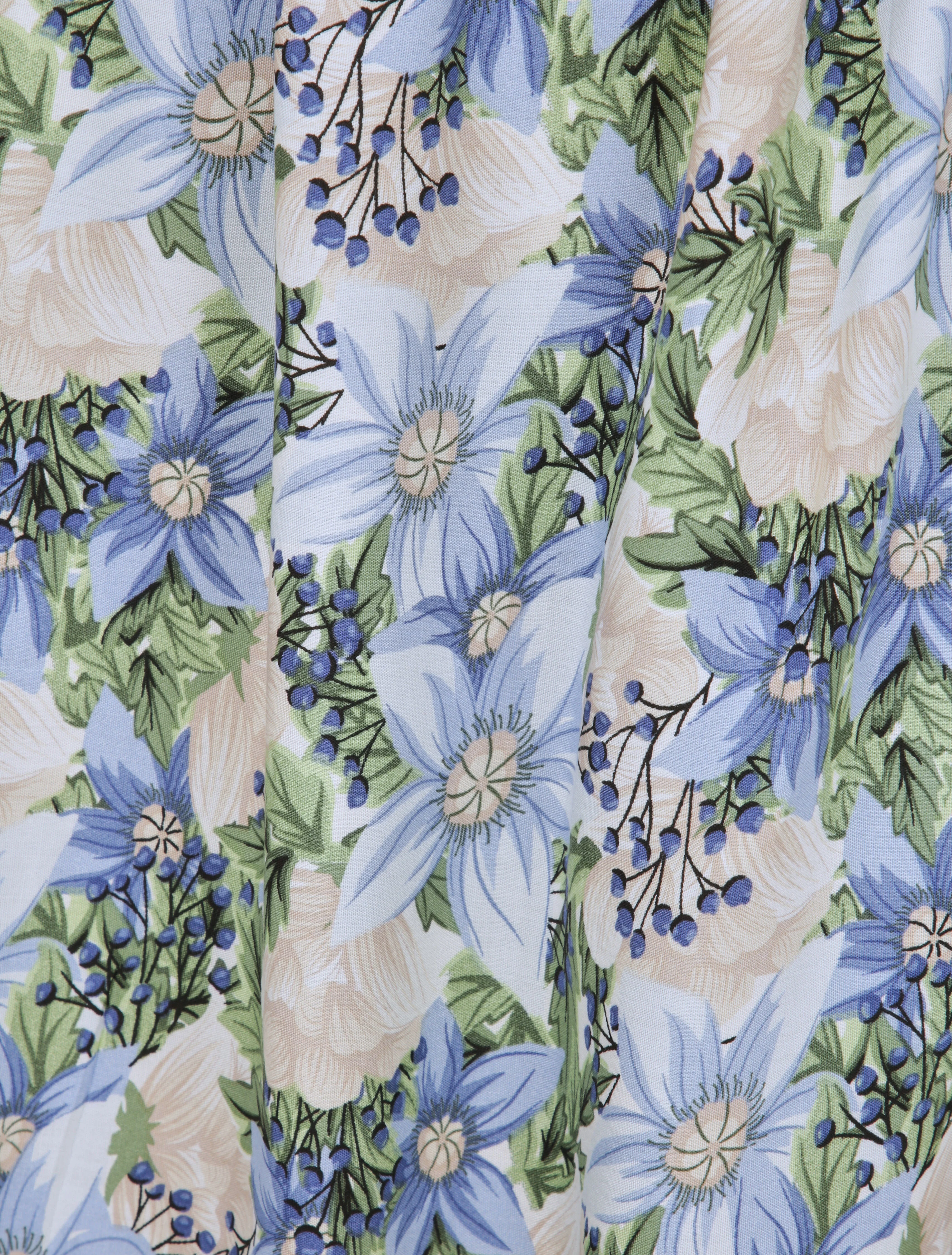 Bloemenprint plooirok - Blauw - Image 4