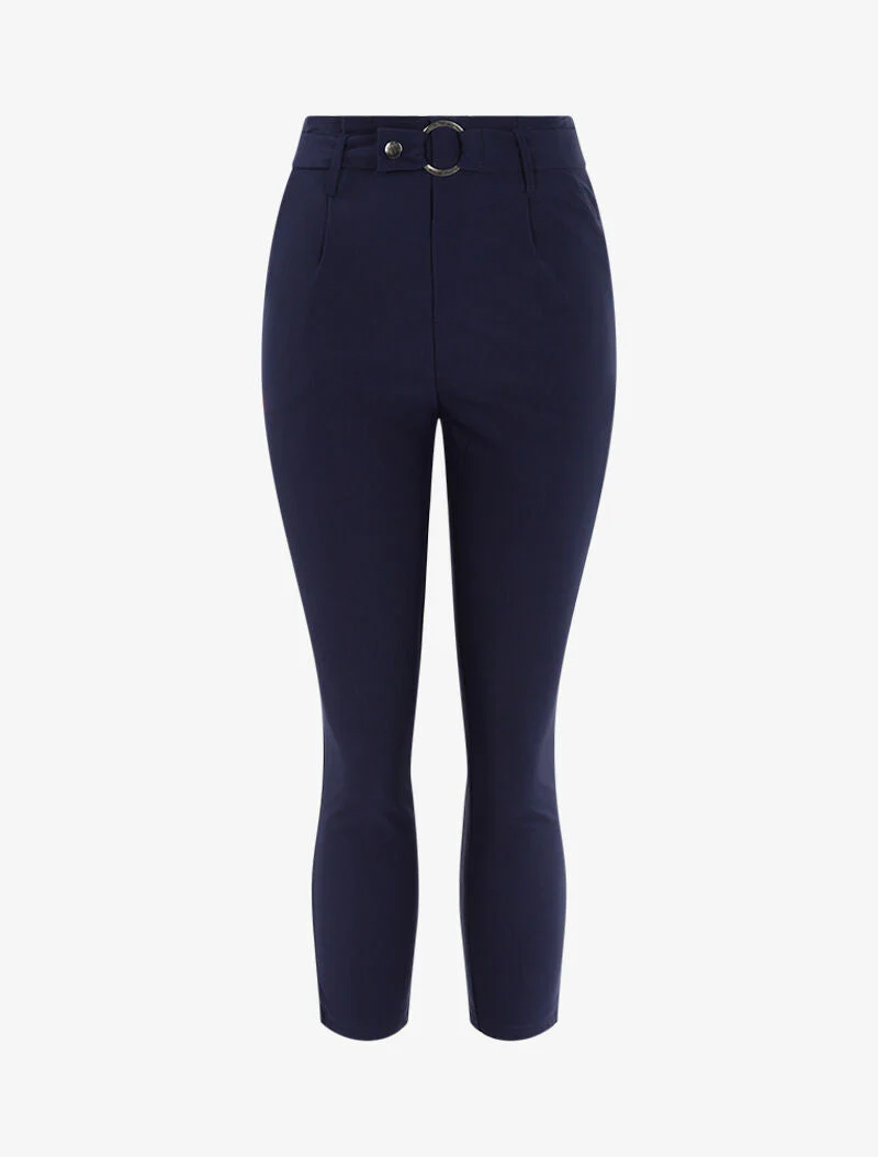 Effen 7/8 broek - marineblauw
