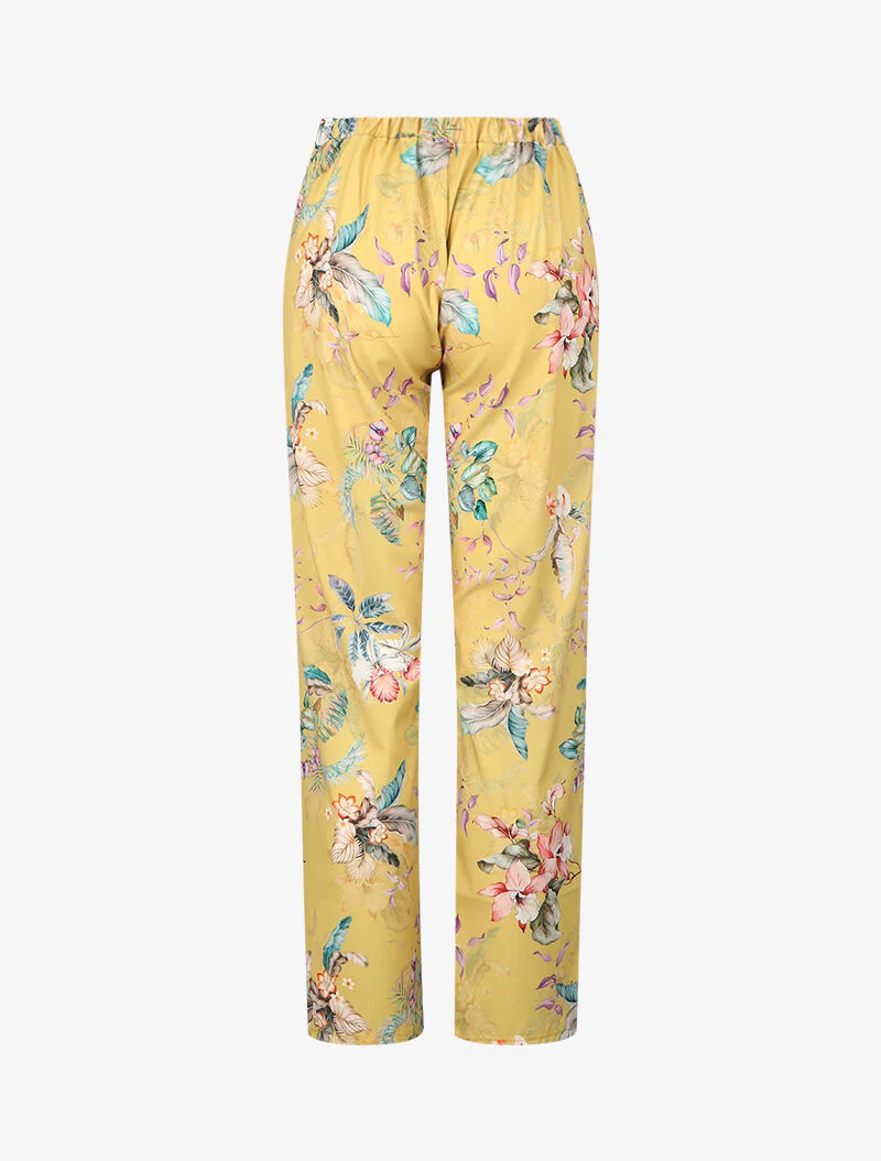 Broek met opengewerkte prints - Geel - Image 2