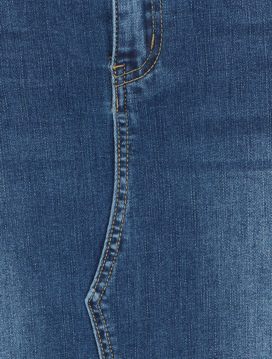 Denim kokerrok - Blauwe denim - Image 3