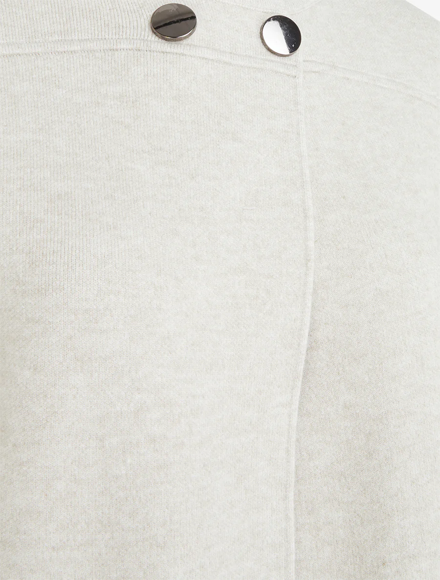 Effen cardigan met twee knopen - Beige - Image 3