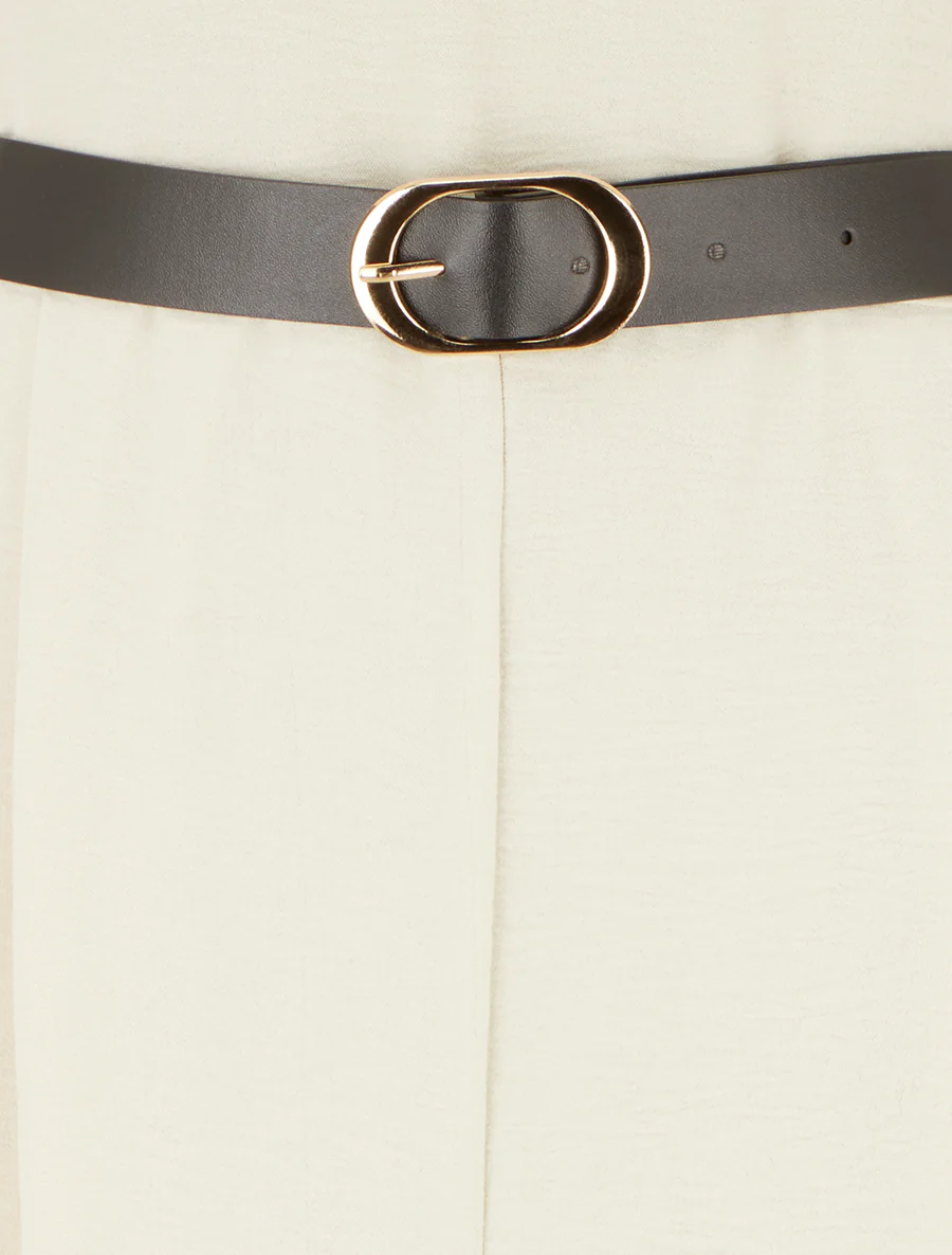 Effen combinatie met sierstuk inzet - Beige - Image 3