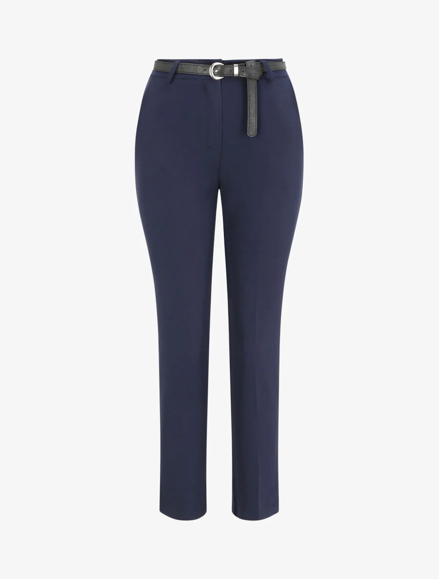 Effen losse broek - Marine