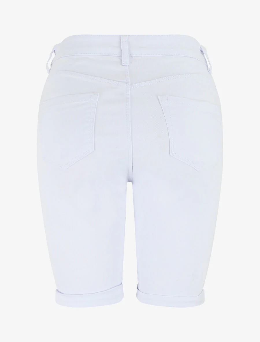 Effen push-up bermuda - wit - Image 2
