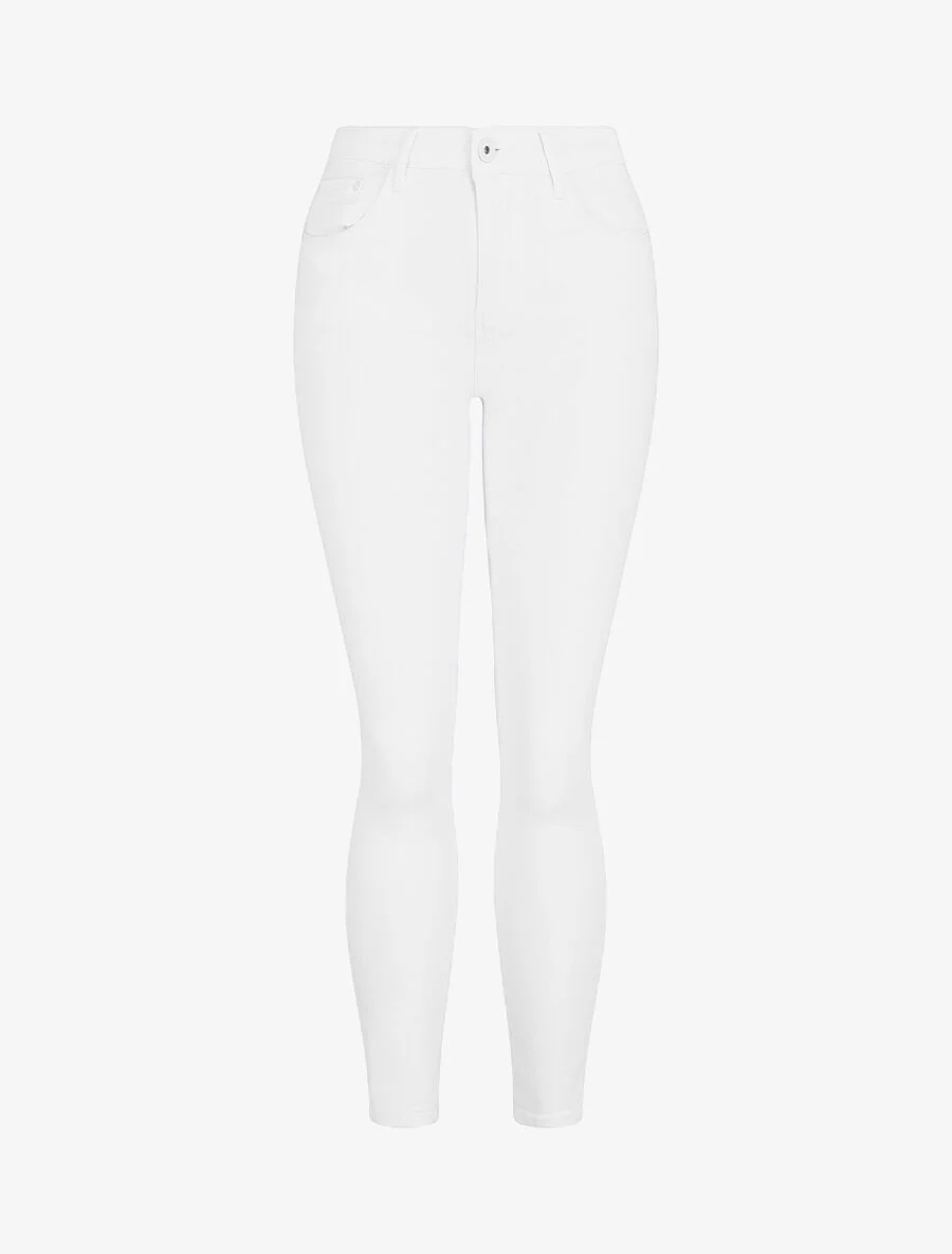Effen skinny jeans - wit