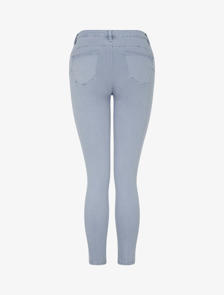 Effen skinny jeans met normale taille - Blauwgrijs - Image 2