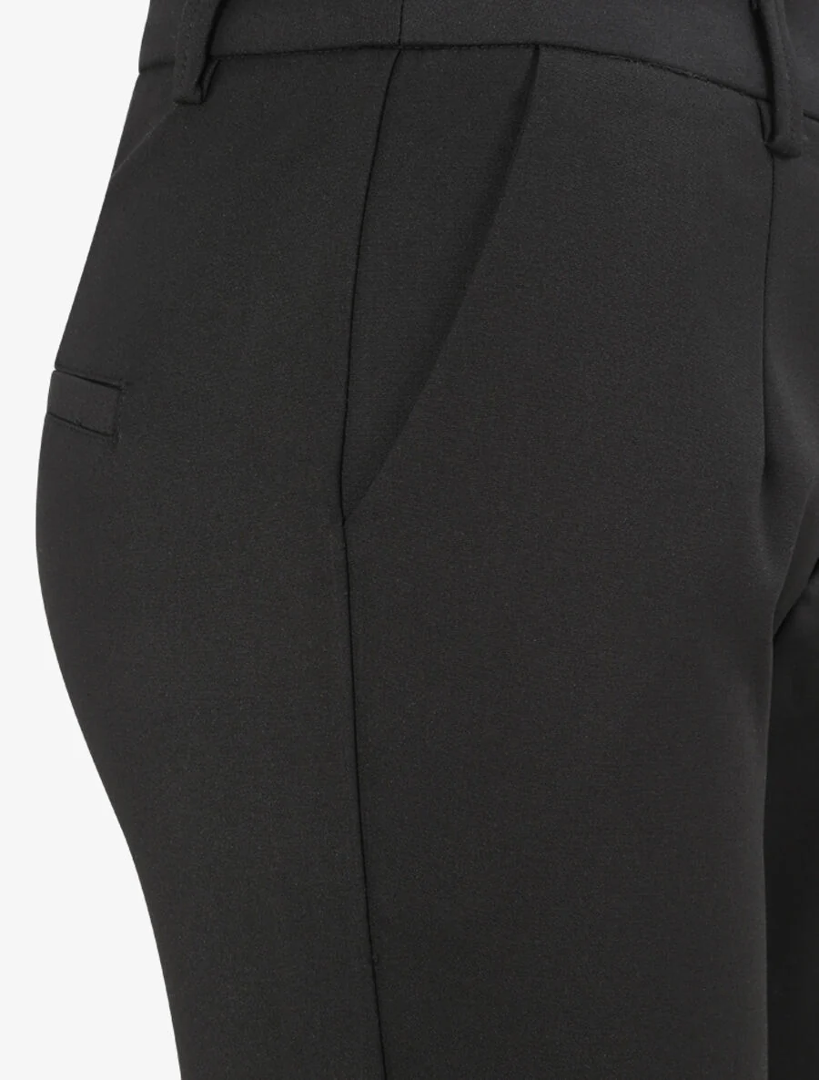 Effen slim fit broek - Zwart - Image 3