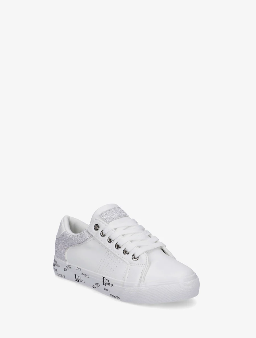 Effen sneakers met een flockzool - Geld - Image 2