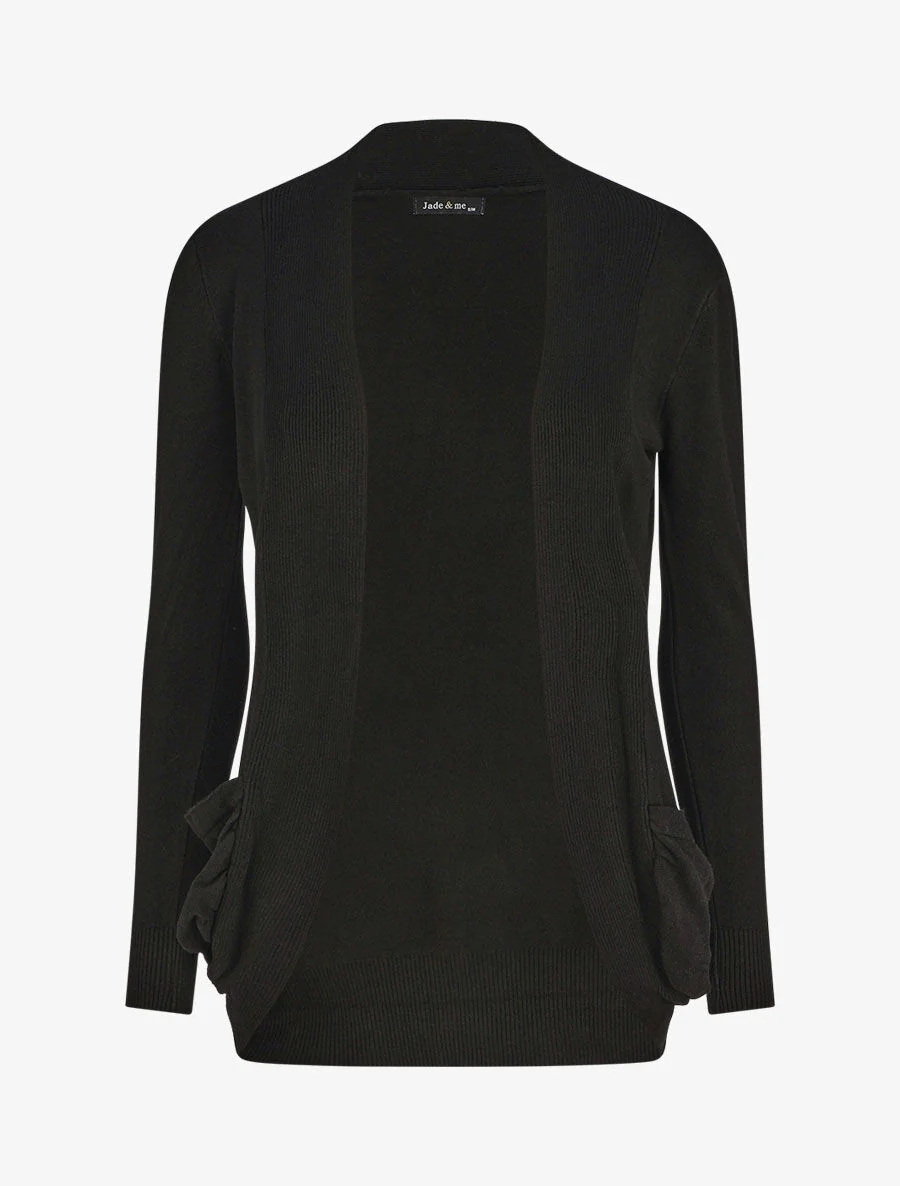 Effen vest in recht model - Zwart