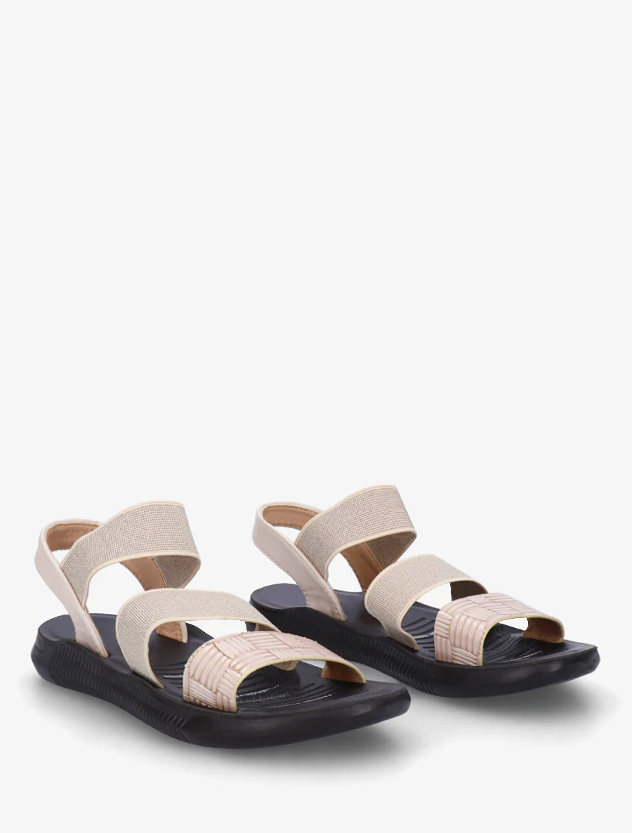 Elastische sandalen - Beige - Image 4