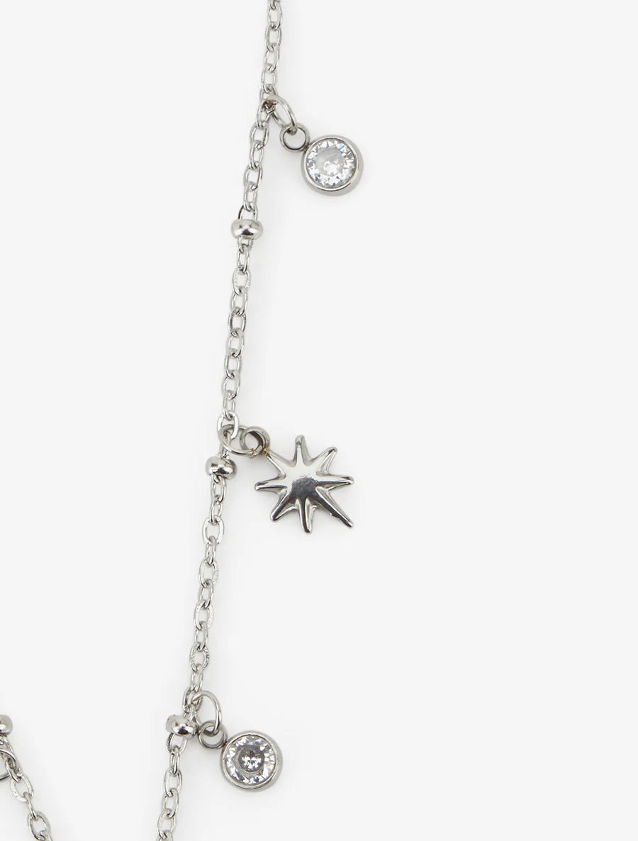 Fijne ketting met sterren en strass. - Geld - Image 3