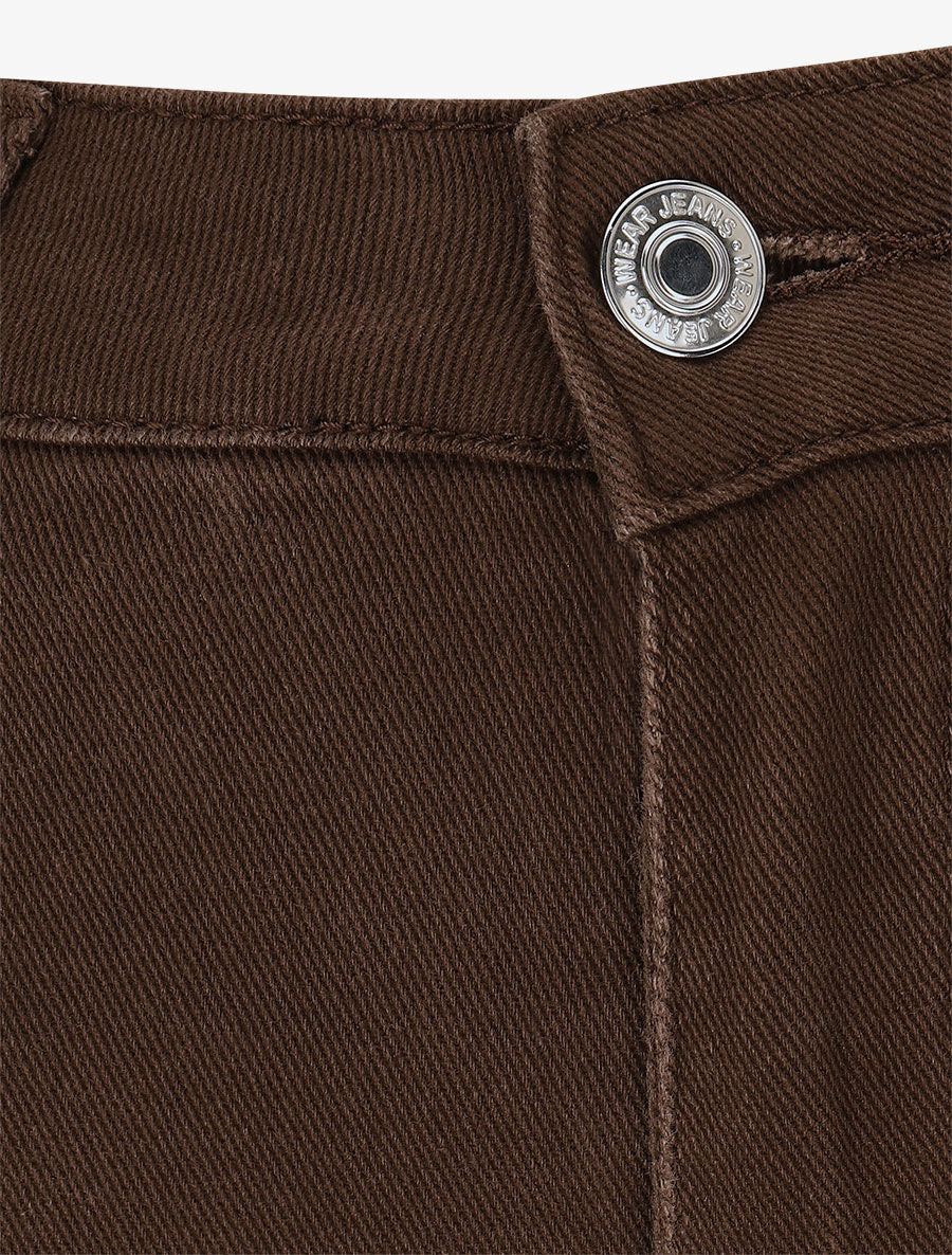 Flared jeans met hoge taille - bruin - Image 3