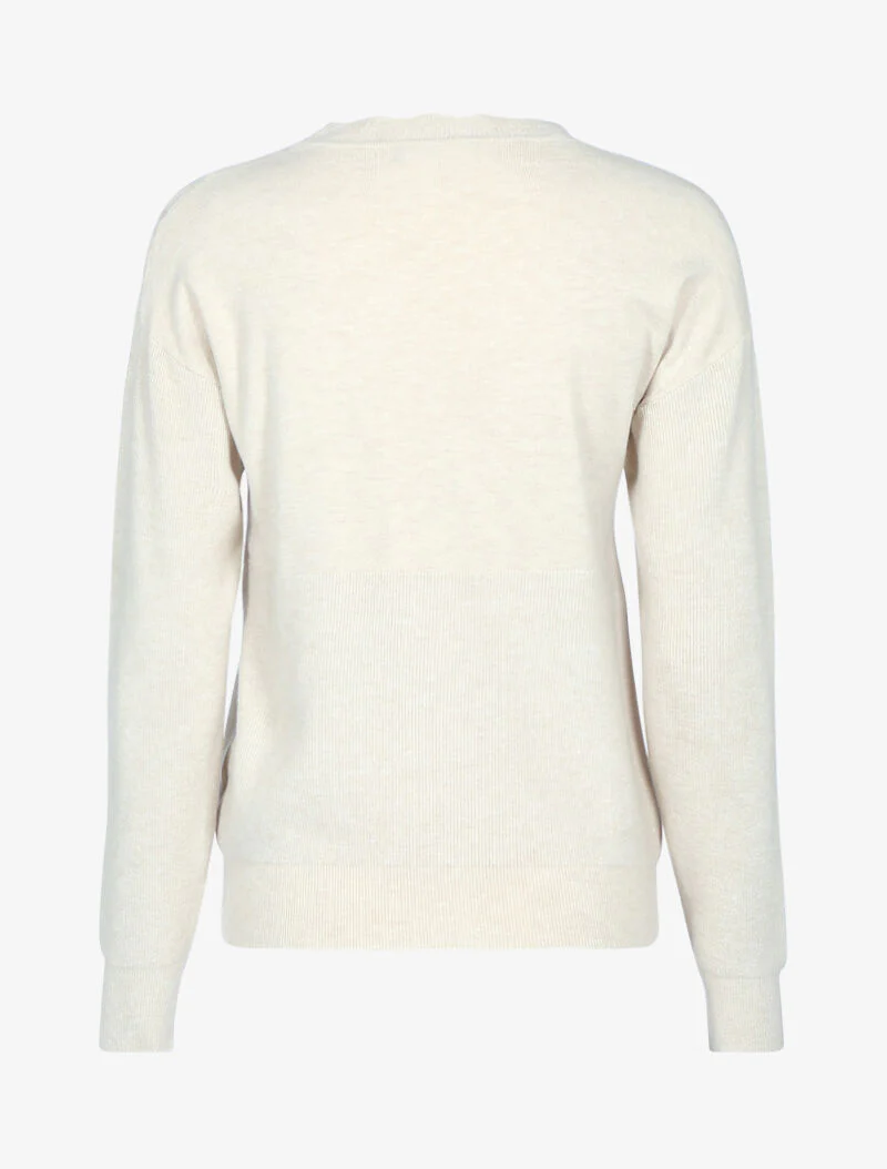 Trui met gestructureerde geometrische details - beige - Image 3