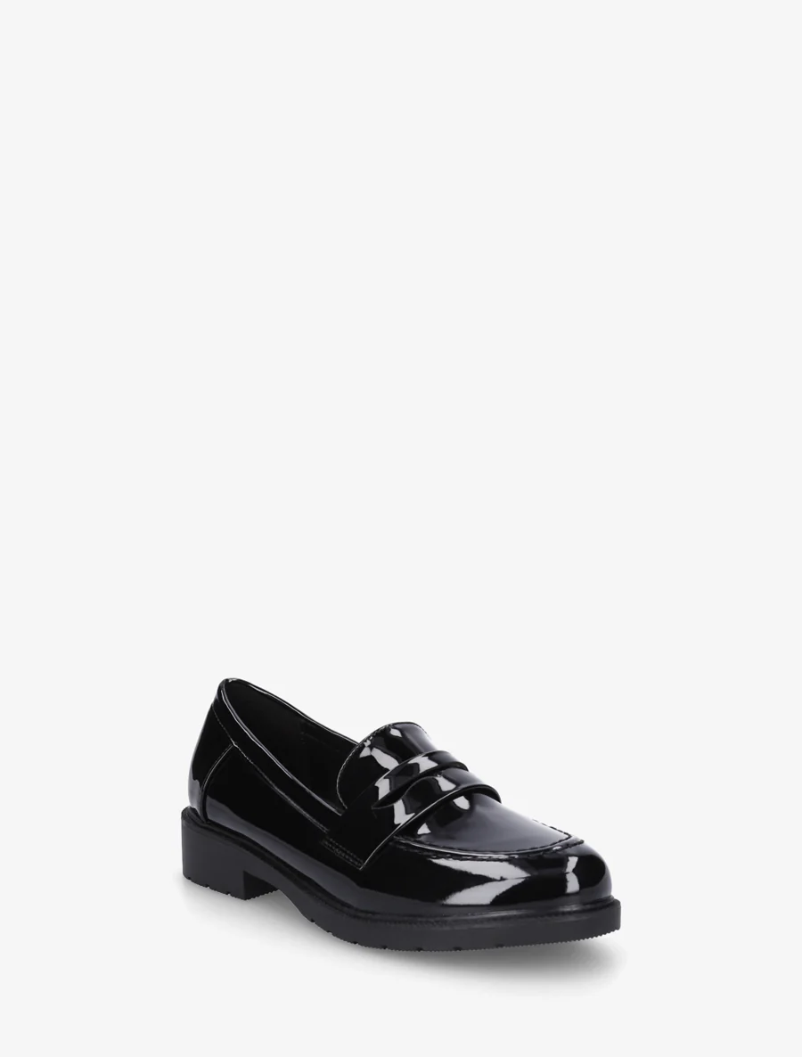 Gelakte mocassins van imitatieleer - Zwart - Image 2