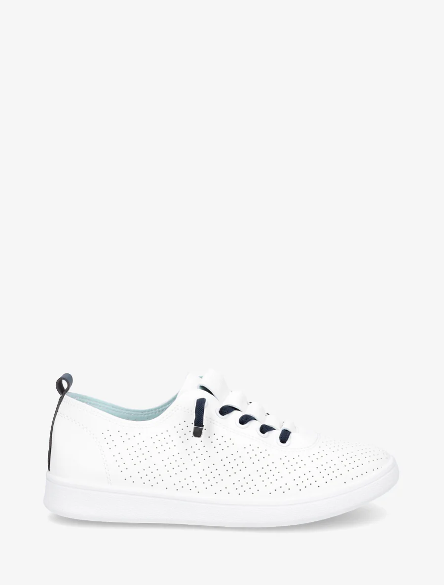 Geperforeerd imitatieleer tennis - Marine