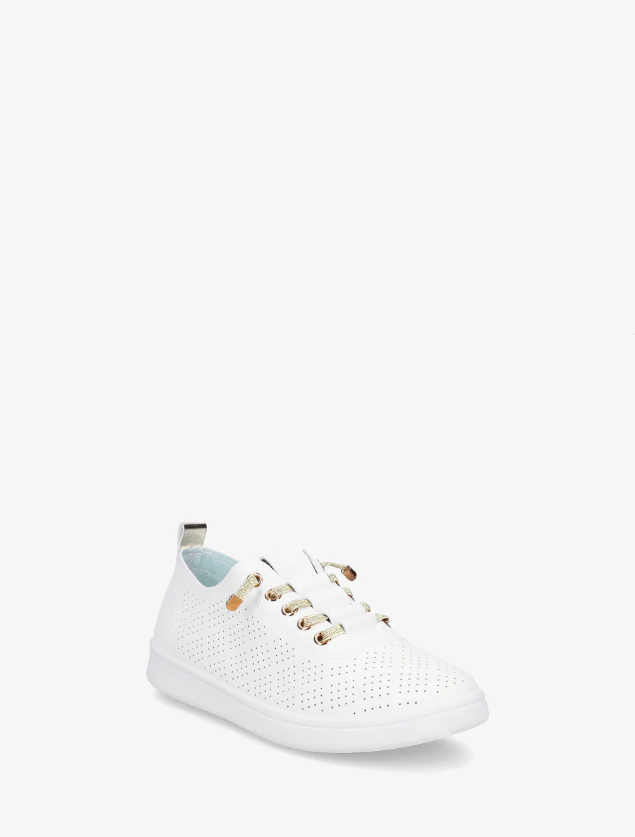 Geperforeerd imitatieleer tennis - Goud - Image 2