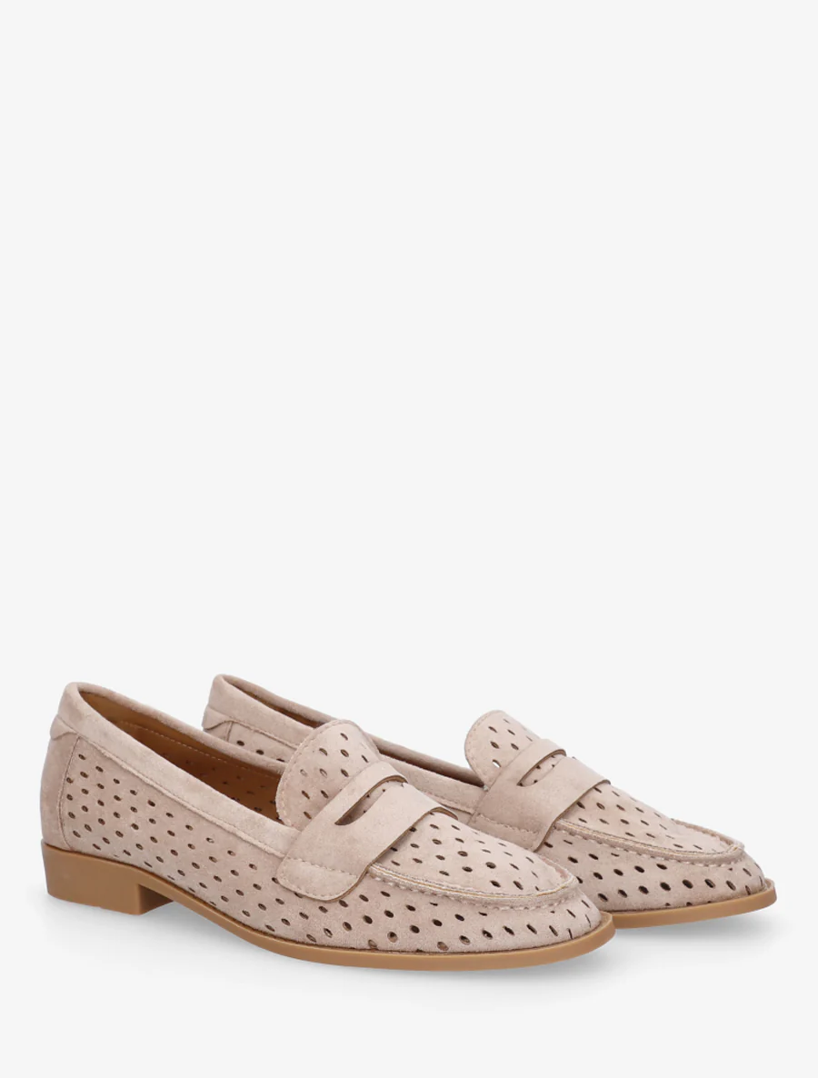 Geperforeerde mocassins van suèdine - Mol - Image 4