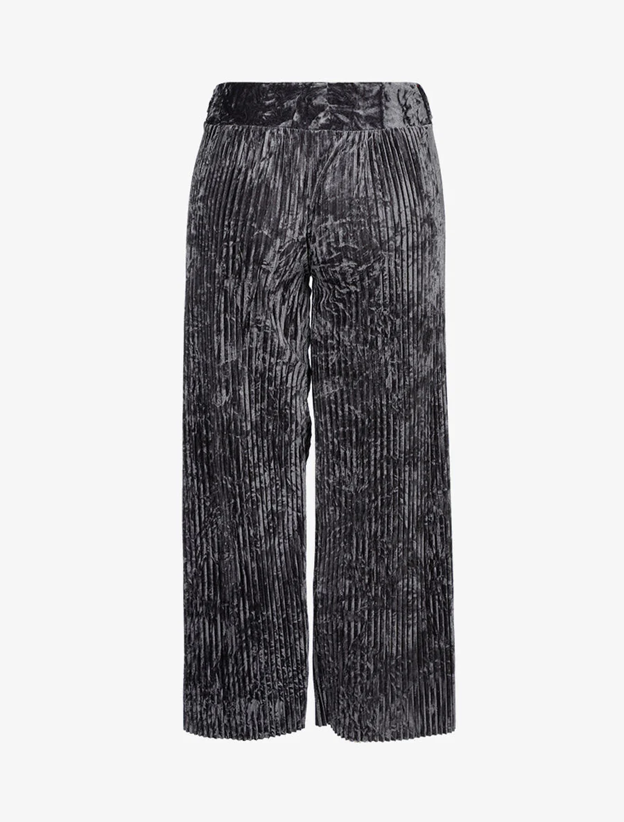 Geribde broek met fluweeleffect - Donkergrijs - Image 2
