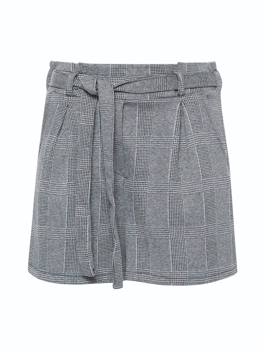 Geruite korte broek - Grijs