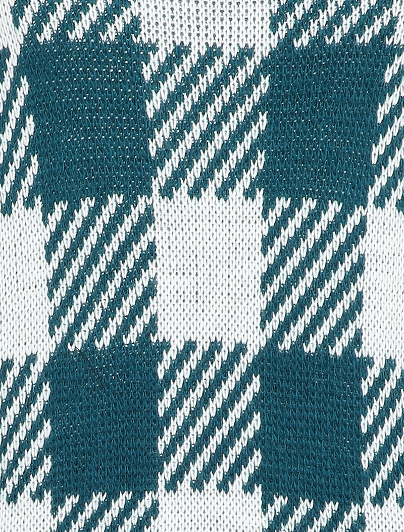 Trui met gestileerde ruitprint - Eendblauw - Image 3