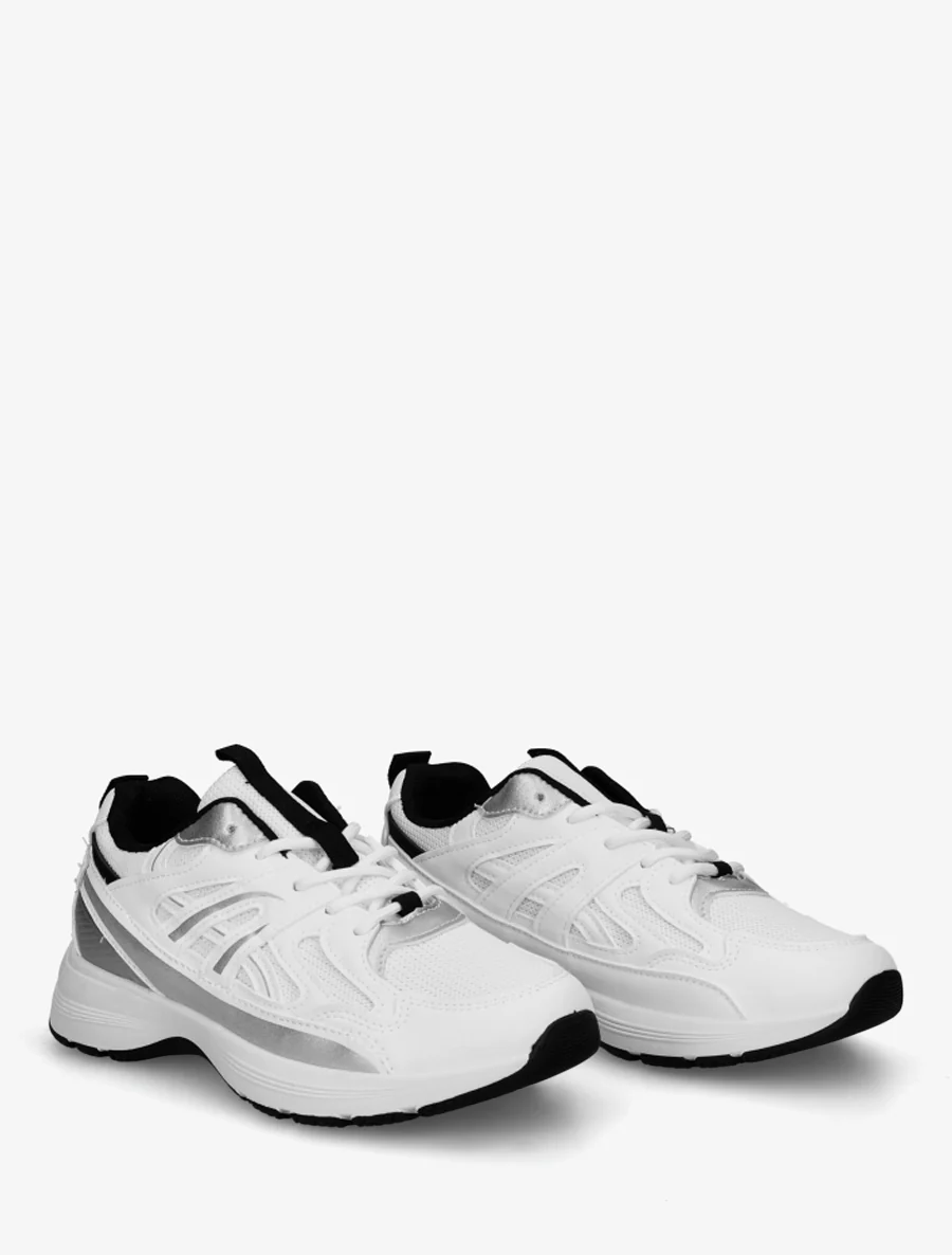Gestileerde klassieke sneakers - Wit - Image 4