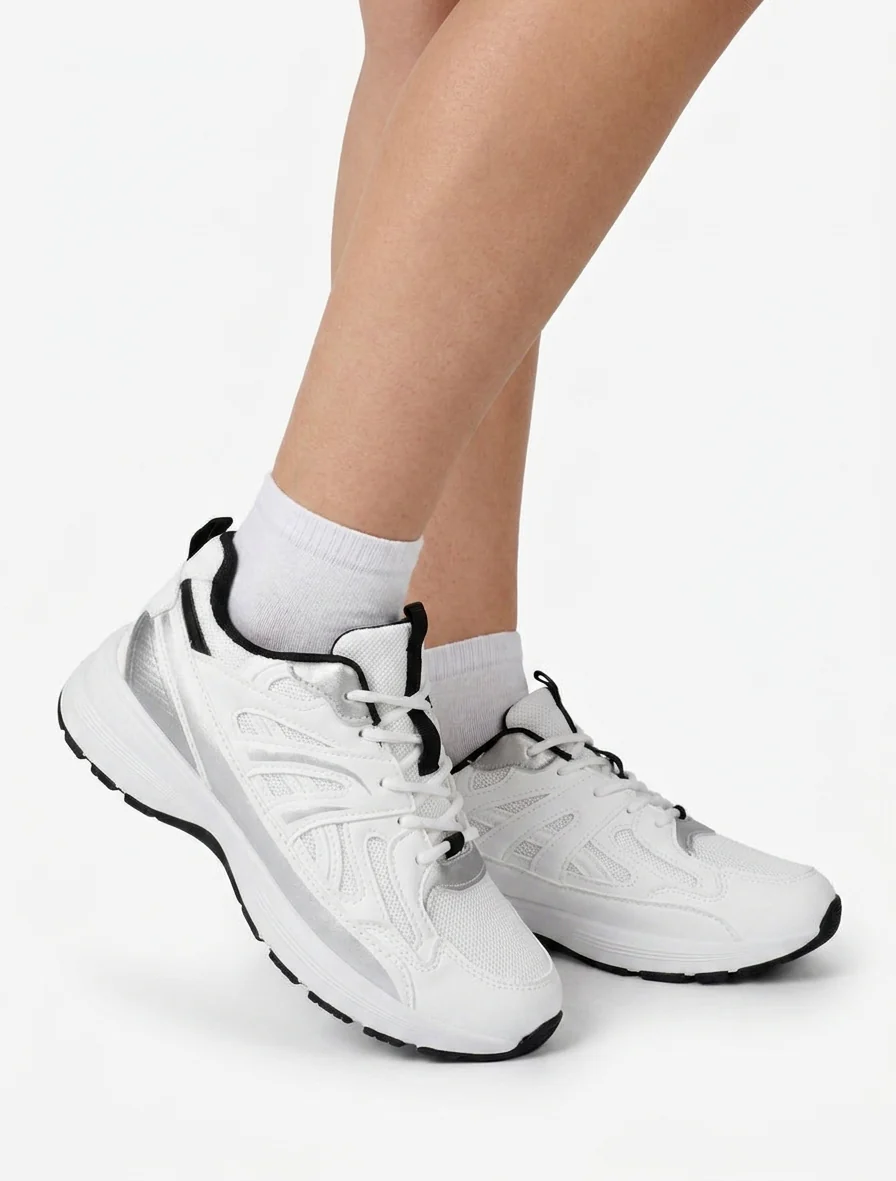 Gestileerde klassieke sneakers - Wit - Image 5