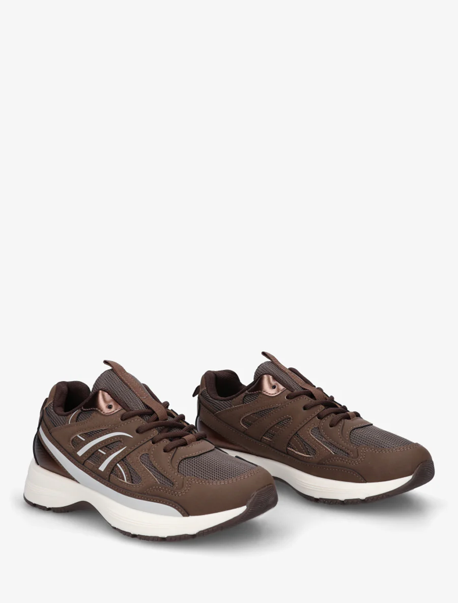 Gestileerde klassieke sneakers - Bruin - Image 4