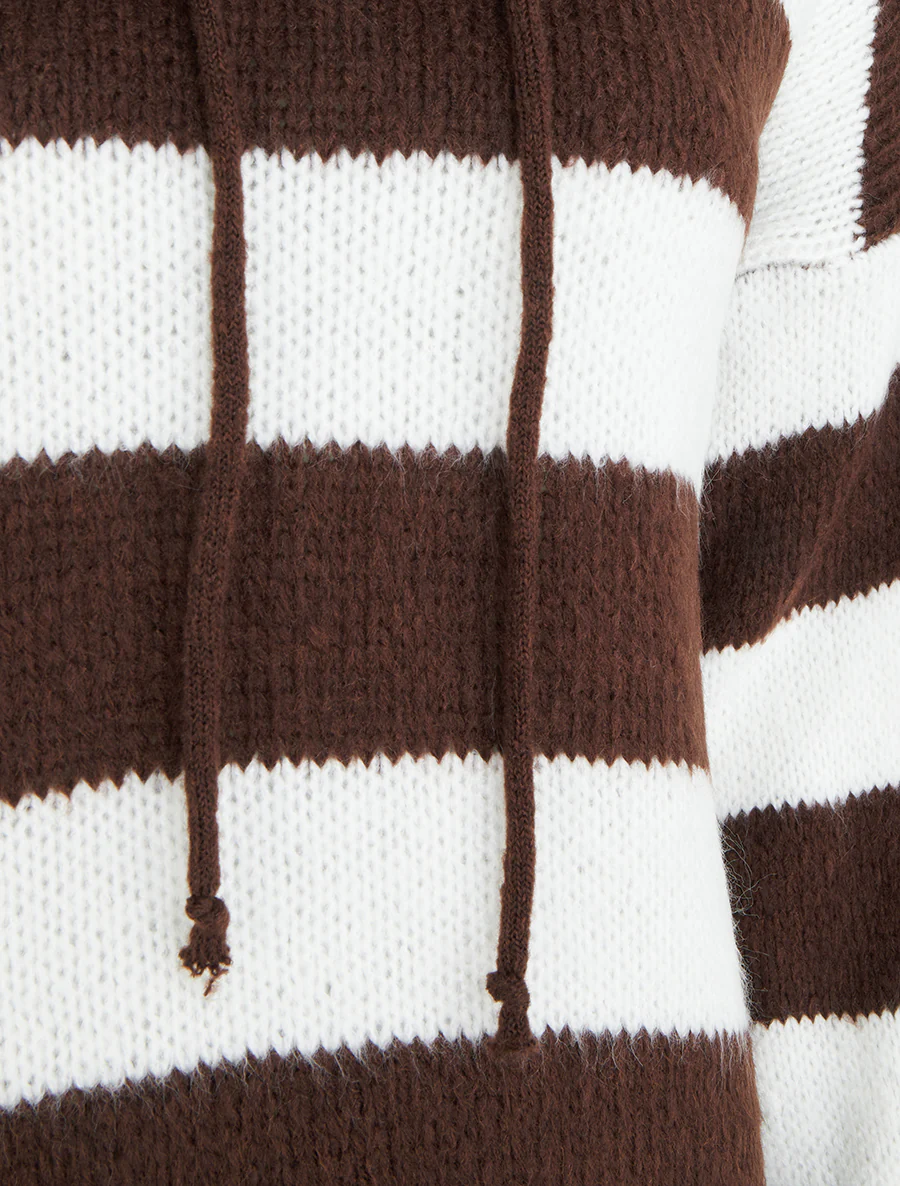Gestreepte hoodie - Bruin - Image 4