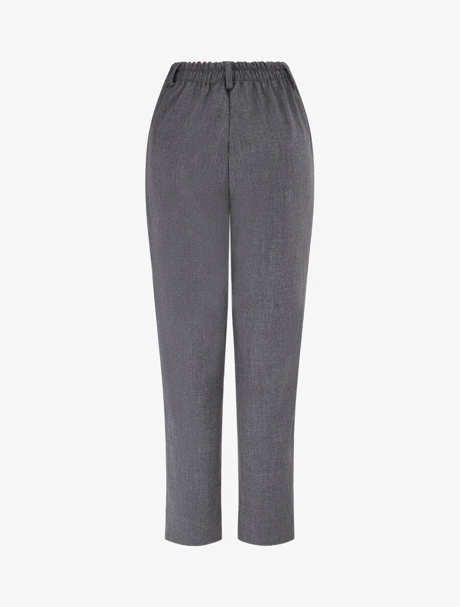 Gevlekte broek met rechte pijpen - Antraciet - Image 2