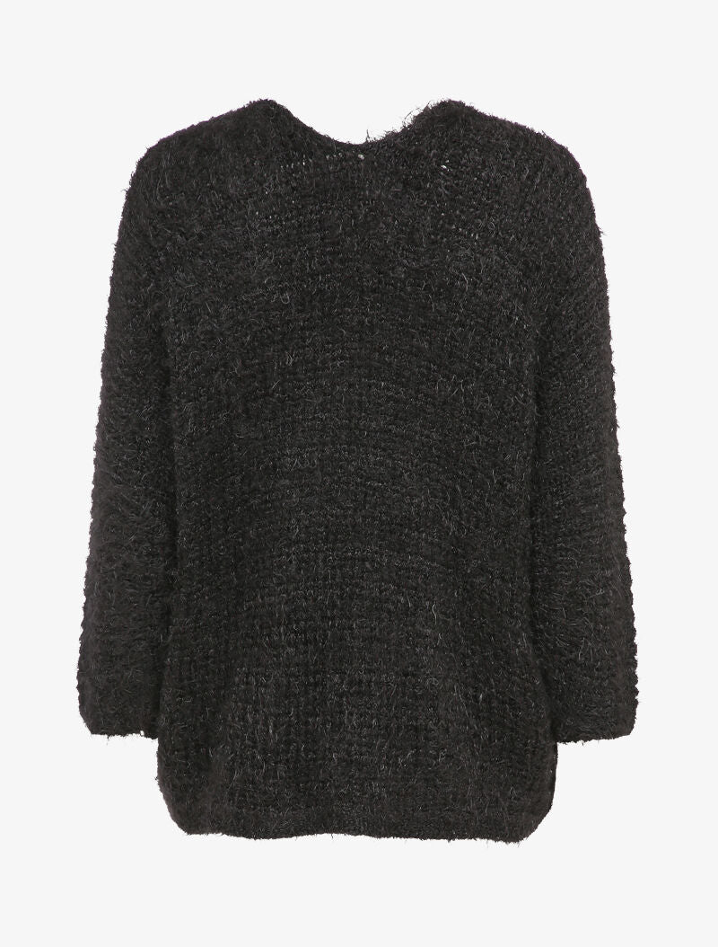Gilet met stippen en asymmetrische panden - Zwart - Image 2