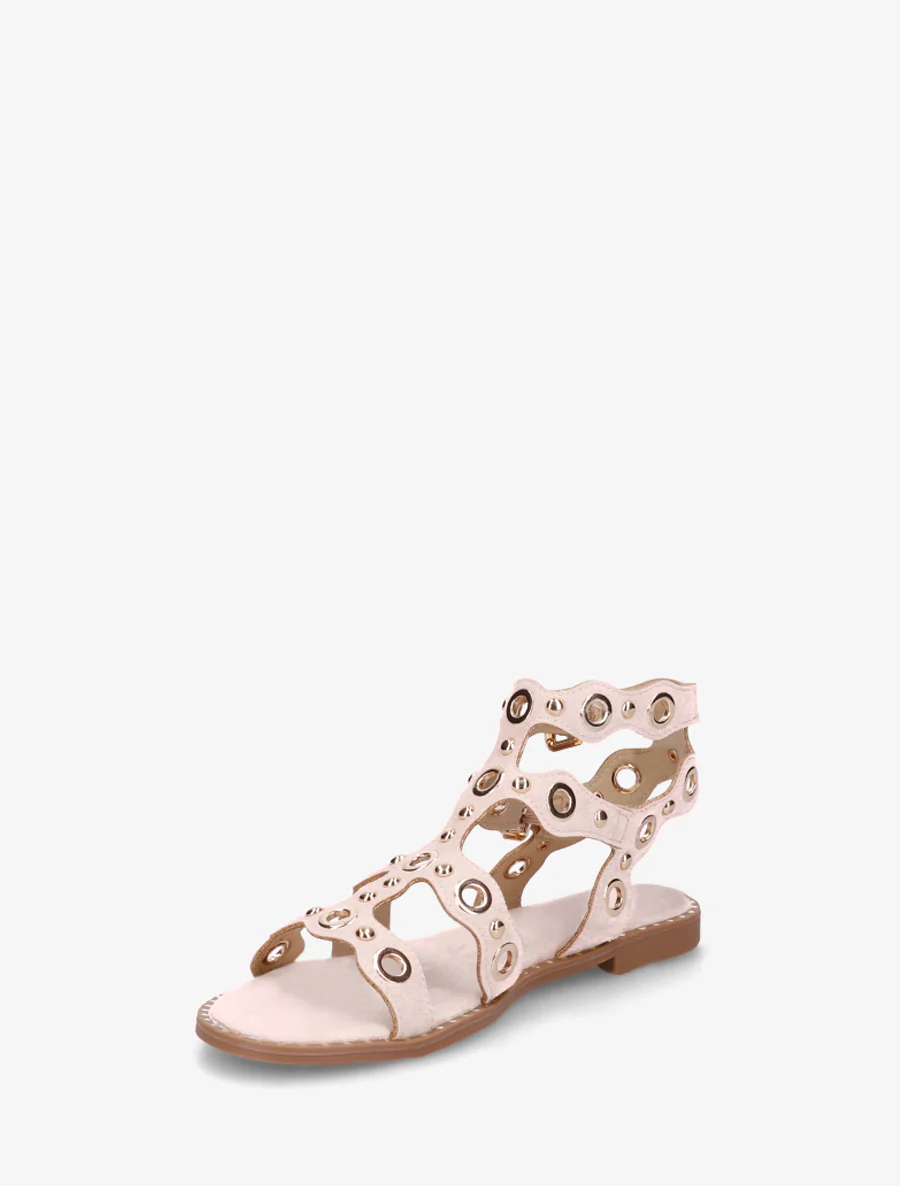 Gladiatorsandalen met oogjes - Roos - Image 3