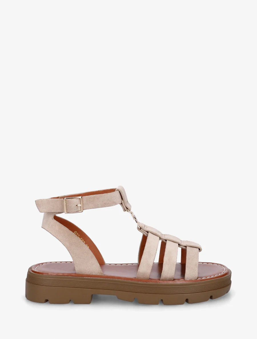Gladiatorsandalen van suèdine - Beige